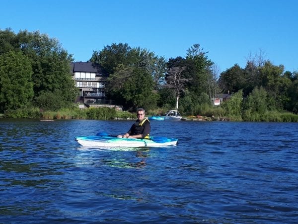 RSI's Franco Momoli kayaking on the Ottawa River