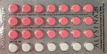 Alysena pill pack