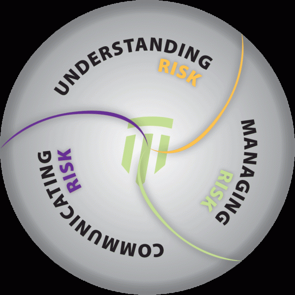 Animated logo of RSI's motto: Understanding, Managing and Communicating Risk
