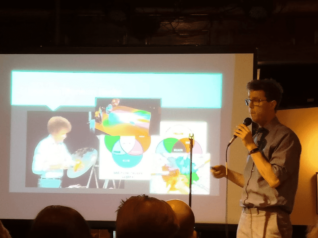 Paul giving a lecture at Nerd Nite.