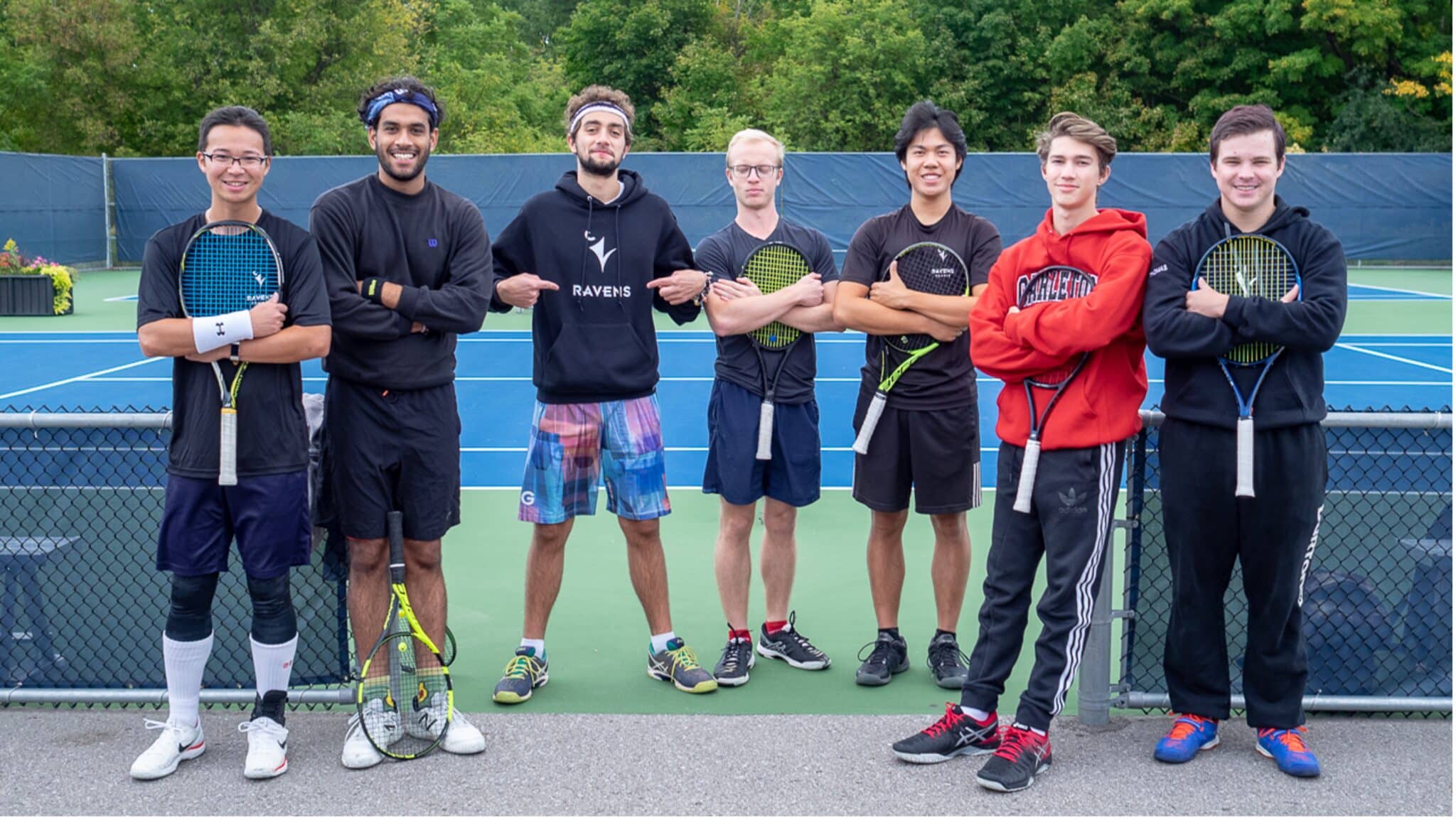 Shintaro (far left) with the Carleton University Competitive Tennis Team (2018).