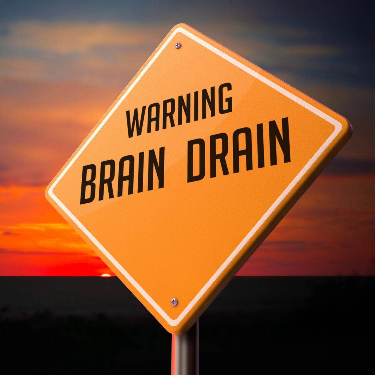 Brain Drain sign