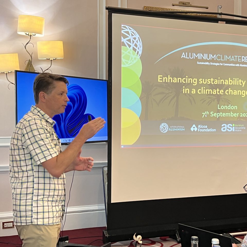 Greg Paoli at IAI Greg Paoli delivering a presentation on a new climate change risk assessment tool built by RSI exclusively for IAI and the aluminium sector.