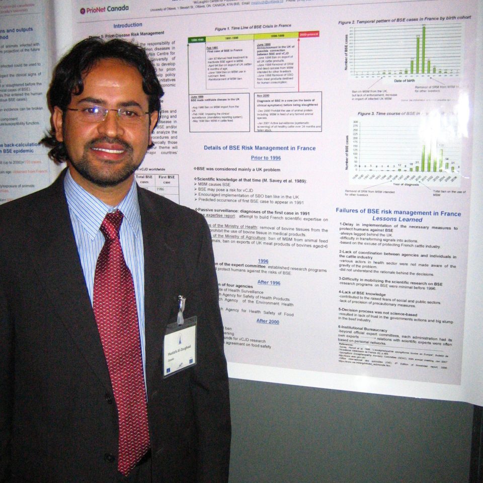 Presenting a poster in the same Prion2007 conference in Edinburgh, Scotland